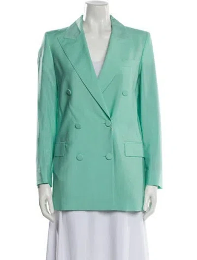 Pre-owned Agnona Mohair Blazer W/ Tags In Green