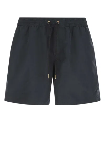 Agnona Navy Blue Polyester Swimming Shorts