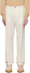 Agnona Off-white Drawstring Trousers In N05