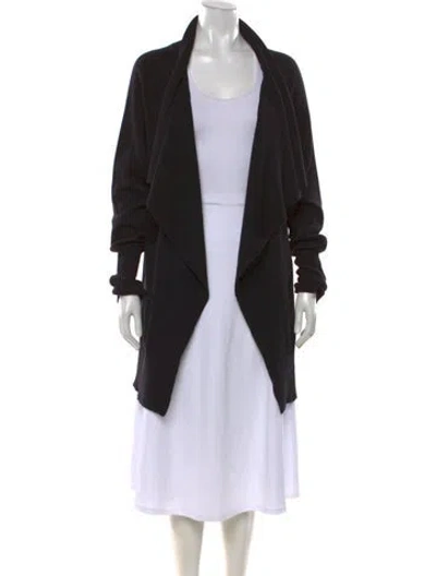 Pre-owned Agnona Open Front Sweater In Black