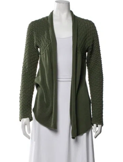 Pre-owned Agnona Open Front Sweater In Green