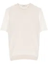 Agnona Panelled Cashmere-blend Top In Neutrals
