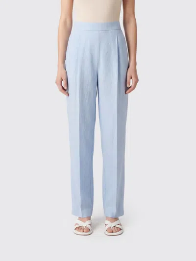 Agnona Pants Woman In Blue
