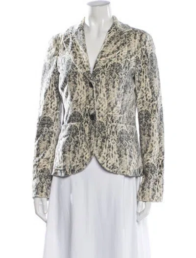 Pre-owned Agnona Patterned Blazer In Neutrals