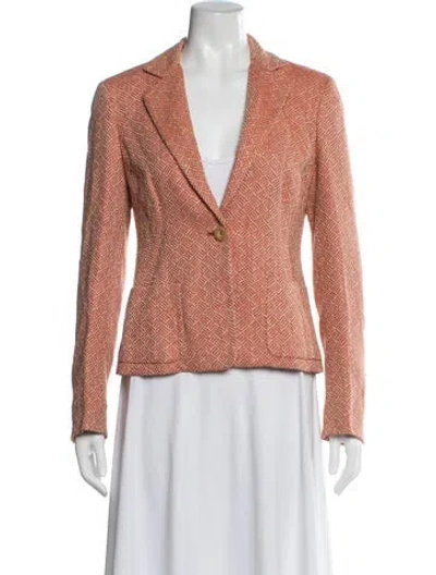 Pre-owned Agnona Patterned Blazer In Orange
