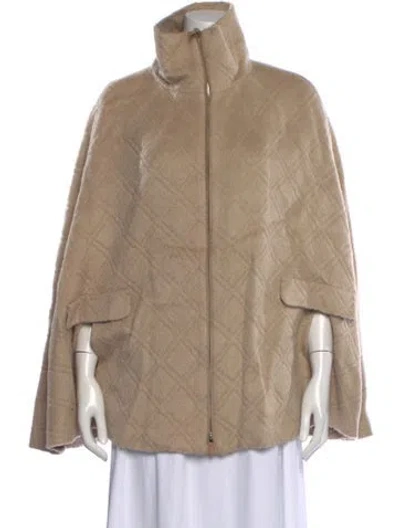 Pre-owned Agnona Patterned Mock Neck Sweater In Neutrals