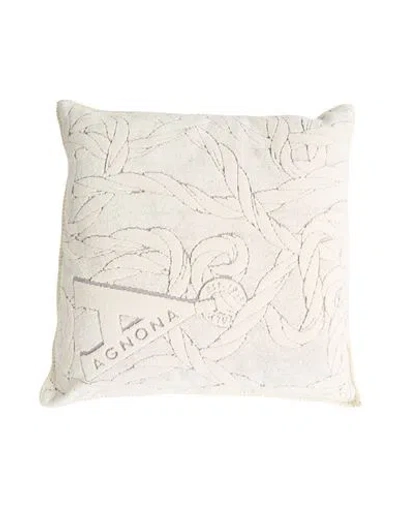 Agnona Pillow Or Pillow Case Ivory Size - Cotton In White