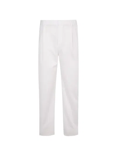 Agnona Pleated Trousers In White