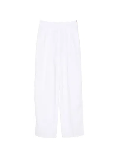 Agnona Pleated Trousers In White