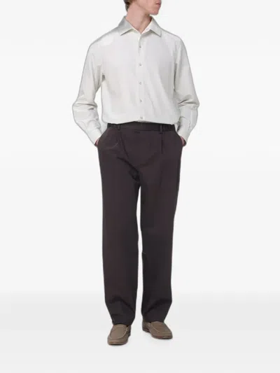 Agnona Pleated Wide-leg Trousers In Black