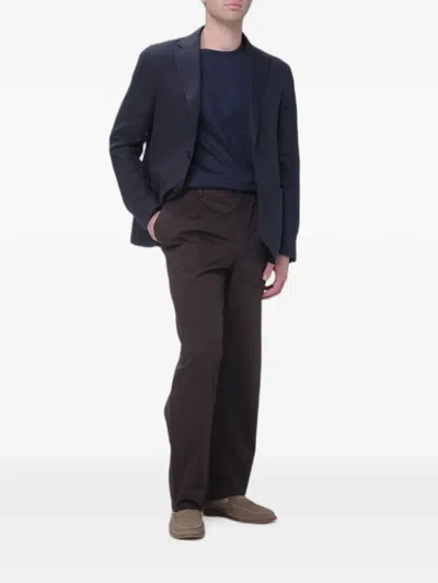 Agnona Pocket-detail Crew-neck T-shirt In Blue
