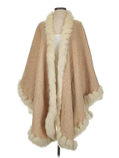 Pre-owned Agnona Poncho In Tan