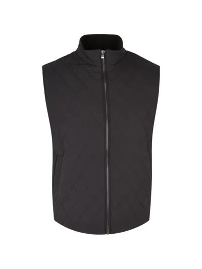 Agnona Quilted High-neck Gilet In Black