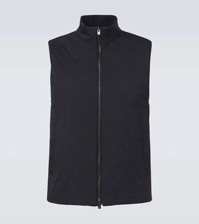 Agnona Quilted High-neck Gilet In Black
