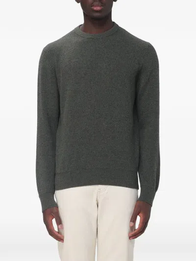 Agnona Ribbed-knit Cashmere Sweater In Green