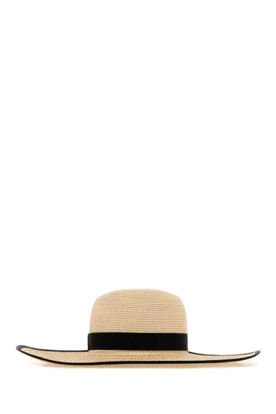 Agnona Sand Hemp Hat In Neutral
