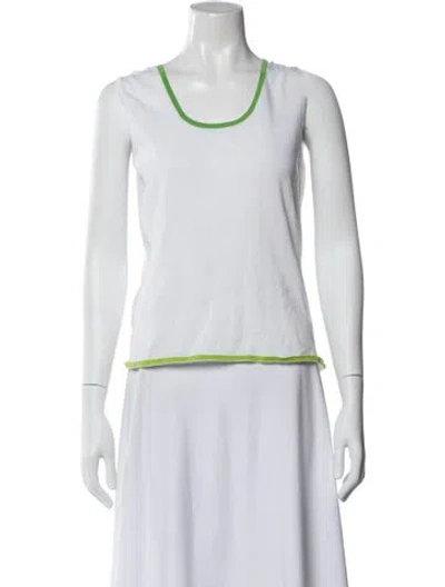 Pre-owned Agnona Scoop Neck Sleeveless Top In Multi