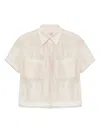 Agnona Short-sleeve Shirt In Neutrals