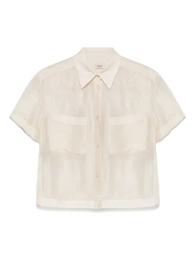 Agnona Short-sleeve Shirt In Neutrals