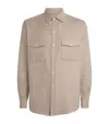 Agnona Silk-cashmere Overshirt In Gray