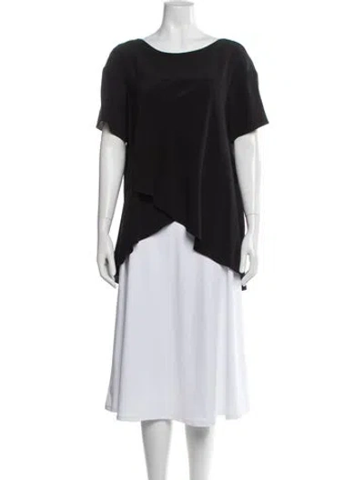 Pre-owned Agnona Silk Crew Neck Blouse In Multi