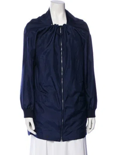 Pre-owned Agnona Silk Jacket In Blue