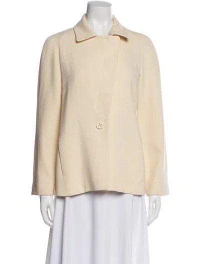 Pre-owned Agnona Silk Jacket In Yellow