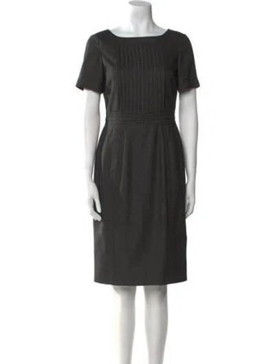 Pre-owned Agnona Silk Knee-length Dress In Black