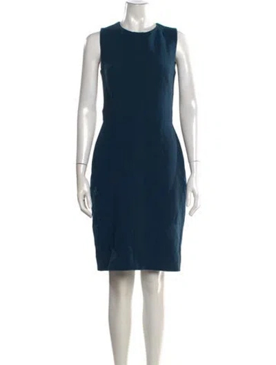 Pre-owned Agnona Silk Knee-length Dress In Blue