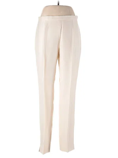 Pre-owned Agnona Silk Pants In Ivory