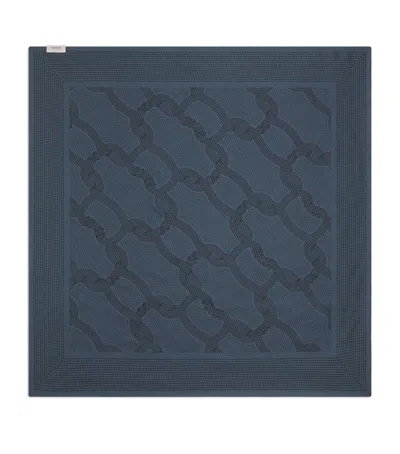 Agnona Silk Patterned Scarf In Blue