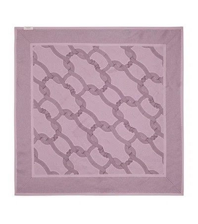 Agnona Silk Patterned Scarf In Pink