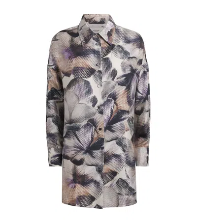 Agnona Silk Printed Shirt In Multi