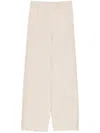 Agnona Silk Trousers In Neutrals