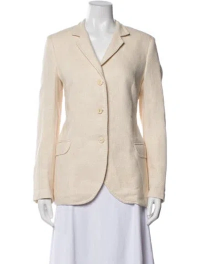 Pre-owned Agnona Silk Tweed Pattern Coat In Neutral
