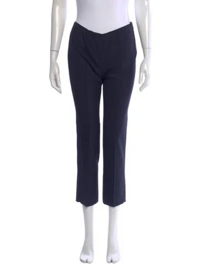 Pre-owned Agnona Straight Leg Pants In Blue