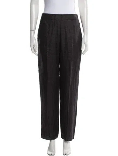 Pre-owned Agnona Straight Leg Pants In Gray