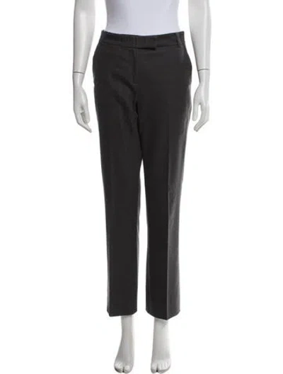 Pre-owned Agnona Straight Leg Pants In Gray