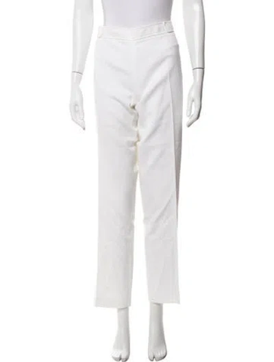 Pre-owned Agnona Straight Leg Pants In Neutrals
