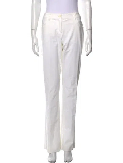 Pre-owned Agnona Straight Leg Pants In Neutrals