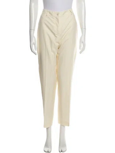 Pre-owned Agnona Straight Leg Pants In Yellow