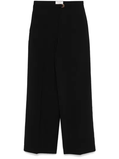 Agnona Straight Trousers In Black