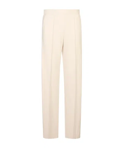 Agnona Pressed-crease Cashmere Trousers In Neutral