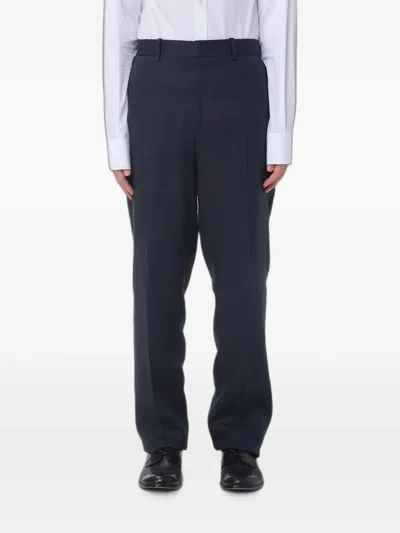 Agnona Straight-leg Tailored Trousers In Blue