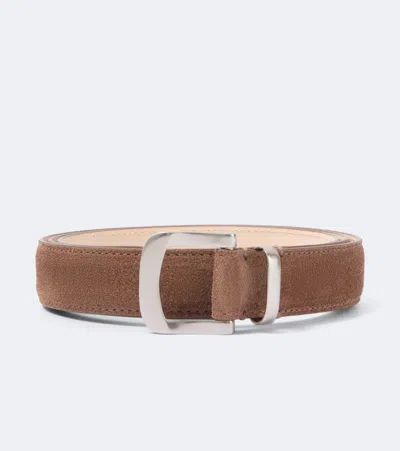 Agnona Suede Belt In Brown