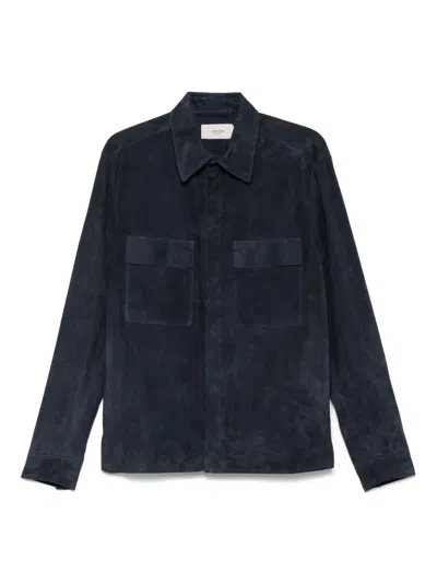 Agnona Suede Shirt Jacket