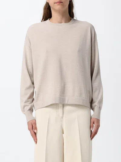 Agnona Sweater Woman Color Yellow Cream In Neutral
