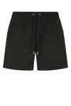 Agnona Black Polyester Swimming Shorts In Black