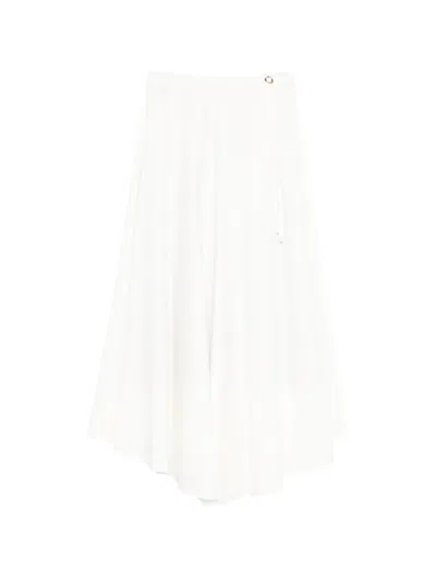 Agnona Tie-detail Maxi Skirt In White