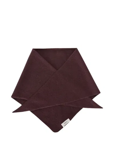 Agnona Triangular Pointed-edge Scarf In Purple